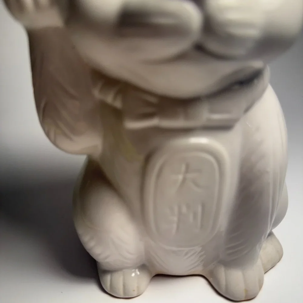 Vintage Benihana Maneki Neko Ceramic Lucky Cat Tiki Cup Planter‎ 6.5